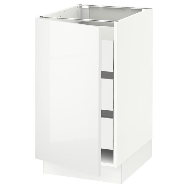 SEKTION / MAXIMERA Base cabinet with 1 door/3 drawers, white/Ringhult white, 18x24x30 "