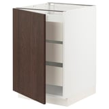 SEKTION / MAXIMERA Base cabinet with 1 door/3 drawers, white/Sinarp brown, 21x24x30 "