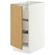 SEKTION / MAXIMERA Base cabinet with 1 door/3 drawers, white/Sinarp oak veneer, 15x24x30 "