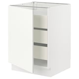 SEKTION / MAXIMERA Base cabinet with 1 door/3 drawers, white/Vallstena white, 24x24x30 "