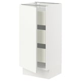 SEKTION / MAXIMERA Base cabinet with 1 door/3 drawers, white/Vallstena white, 15x15x30 "