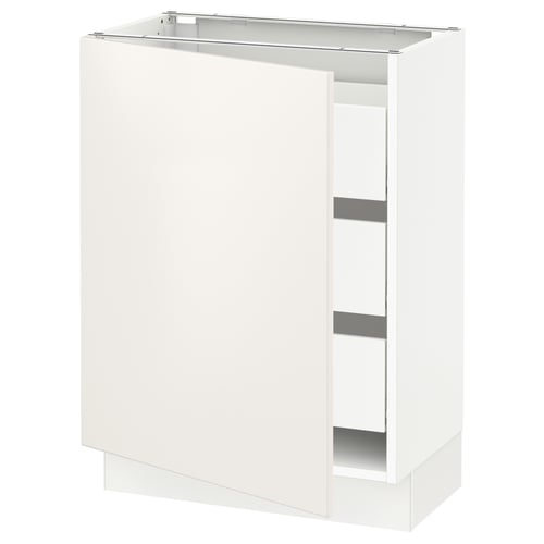 SEKTION white kitchen cabinet, modern design, flat doors, no handles.