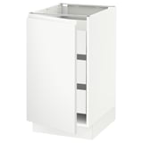 SEKTION / MAXIMERA Base cabinet with 1 door/3 drawers, white/Voxtorp matt white, 18x24x30 "