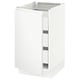 SEKTION / MAXIMERA Base cabinet with 1 door/3 drawers, white/Voxtorp matt white, 18x24x30 "