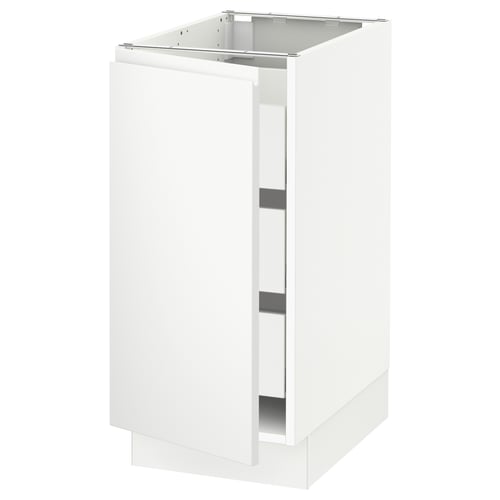 Ikea SEKTION white high cabinet, modern minimalist kitchen storage.