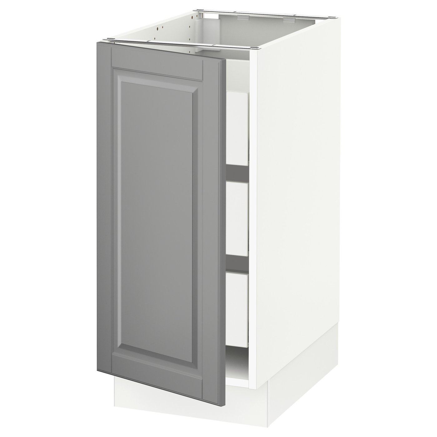 SEKTION / MAXIMERA Base with 1 door/3 drawers white, Bodbyn