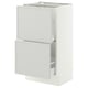 SEKTION / MAXIMERA Base cabinet with 2 drawers, white/Aspudden light gray, 18x15x30 "