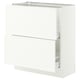 SEKTION / MAXIMERA Base cabinet with 2 drawers, white/Aspudden matt white, 30x15x30 "
