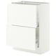 SEKTION / MAXIMERA Base cabinet with 2 drawers, white/Aspudden matt white, 24x15x30 "
