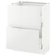 SEKTION white kitchen cabinet, glossy finish, with metal frame.