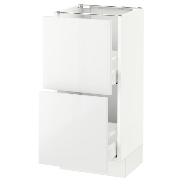 A sleek white SEKTION cabinet with high gloss, rectangular shape, and smooth white finish for modern kitchens.