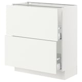 SEKTION / MAXIMERA Base cabinet with 2 drawers, white/Vallstena white, 30x15x30 "