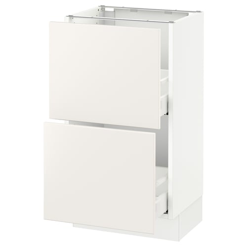 Modern white SEKTION kitchen cabinet with sleek doors and drawers.