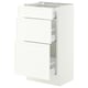SEKTION / MAXIMERA Base cabinet with 3 drawers, white/Aspudden matt white, 18x15x30 "