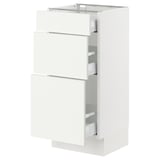 SEKTION / MAXIMERA Base cabinet with 3 drawers, white/Vallstena white, 15x15x30 "