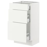 SEKTION / MAXIMERA Base cabinet with 3 drawers, white/Vallstena white, 18x15x30 "
