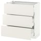 SEKTION white kitchen cabinet: modern, all-white, rectangular design. Smooth, sliding drawers. Sturdy, high-quality construction.