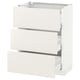 SEKTION white kitchen cabinet with smooth modern drawers, rectangular shape.