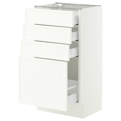 SEKTION / MAXIMERA Base cabinet with 4 drawers, white/Aspudden matt white, 18x15x30 "