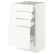 SEKTION / MAXIMERA Base cabinet with 4 drawers, white/Aspudden matt white, 18x15x30 "