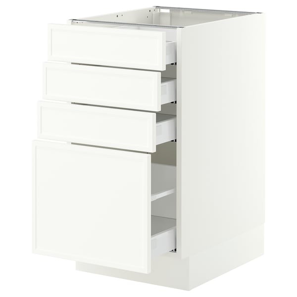 SEKTION / MAXIMERA Base cabinet with 4 drawers, white/Aspudden matt white, 18x24x30 "