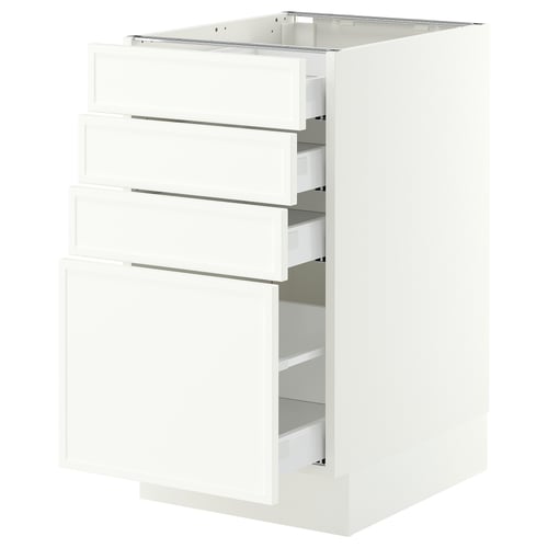 SEKTION / MAXIMERA Base cabinet with 4 drawers, white/Aspudden matt white, 18x24x30 "