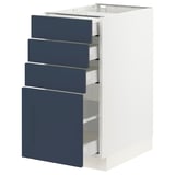 SEKTION / MAXIMERA Base cabinet with 4 drawers, white Axstad/matte blue, 15x24x30 "