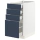 SEKTION / MAXIMERA Base cabinet with 4 drawers, white Axstad/matte blue, 15x24x30 "