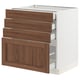 SEKTION / MAXIMERA Base cabinet with 4 drawers, white Enköping/brown walnut effect, 30x24x30 "