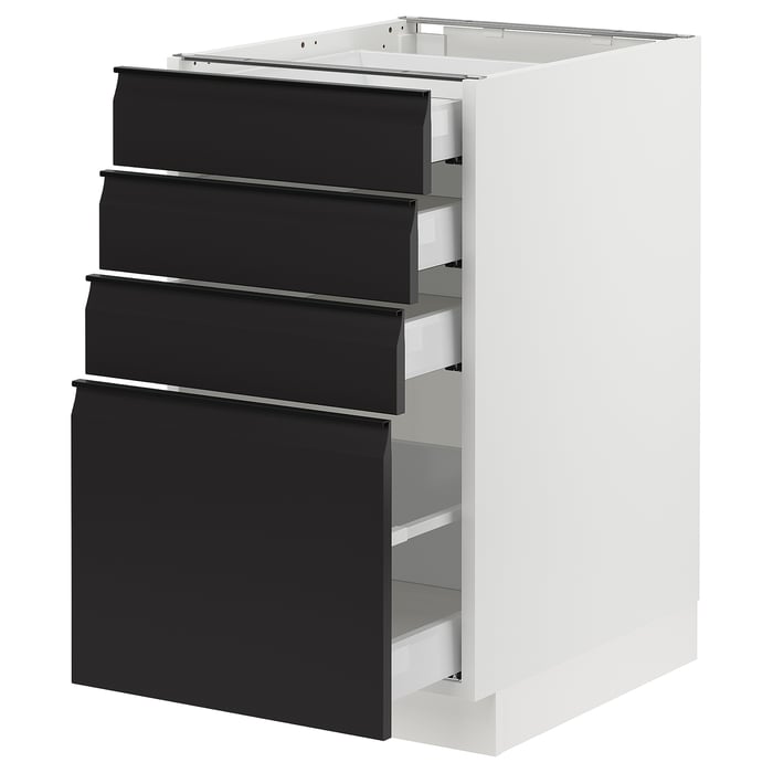SEKTION / MAXIMERA base with 4 drawers, white/Upplöv matt