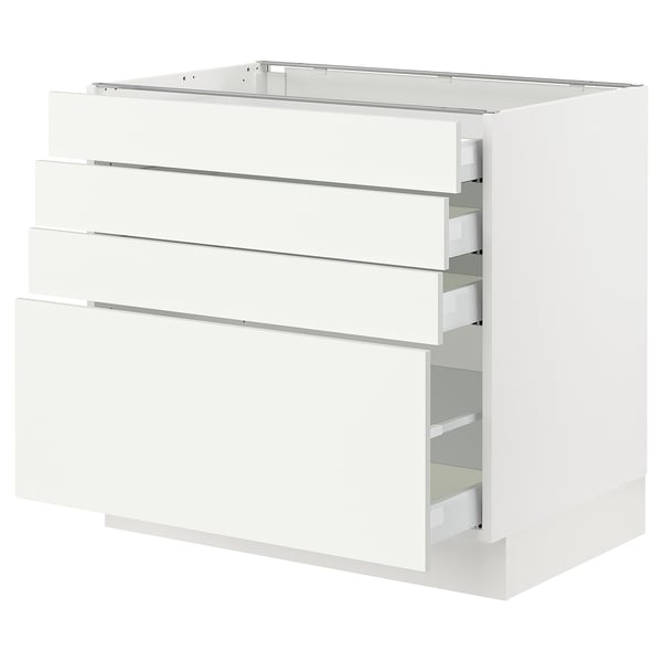 SEKTION / MAXIMERA Base cabinet with 4 drawers, white/Vallstena white, 36x24x30 "