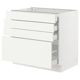 SEKTION / MAXIMERA Base cabinet with 4 drawers, white/Vallstena white, 36x24x30 "