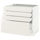 SEKTION kitchen cabinet in white with four drawers, sleek design.