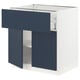 SEKTION / MAXIMERA Base cabinet with drawer/2 doors, white Axstad/matte blue, 30x24x30 "