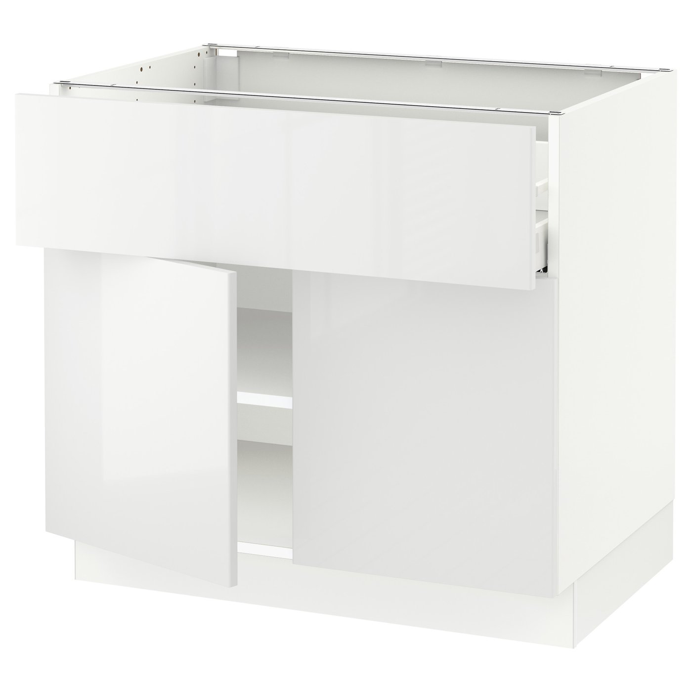 SEKTION / MAXIMERA, Base cabinet with drawer/2 doors, white/Ringhult white