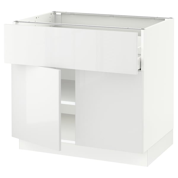 SEKTION / MAXIMERA Base cabinet with drawer/2 doors, white/Ringhult white, 36x24x30 "