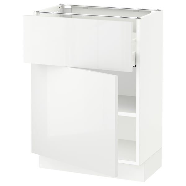 SEKTION / MAXIMERA Base cabinet with drawer/door, white/Ringhult white, 24x15x30 "