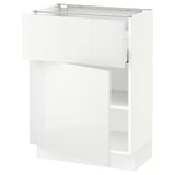 SEKTION / MAXIMERA Base cabinet with drawer/door, white/Ringhult white, 24x15x30 "