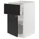 SEKTION / MAXIMERA Base cabinet with drawer/door, white/Upplöv matt anthracite, 18x24x30 "