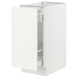 SEKTION / MAXIMERA Base cabinet with pull-out storage, white/Vallstena white, 15x24x30 "