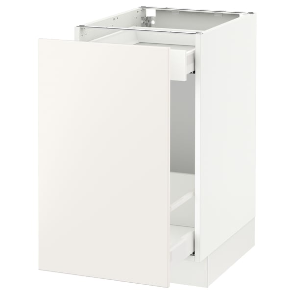 SEKTION / MAXIMERA Base cabinet with pull-out storage, white/Veddinge white, 18x24x30 "