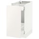 White SEKTION kitchen cabinet with smooth-lined veddinge door, standing upright.