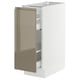 SEKTION / MAXIMERA Base cabinet with pull-out storage, white/Voxtorp high-gloss dark grey-brown, 12x24x30 "
