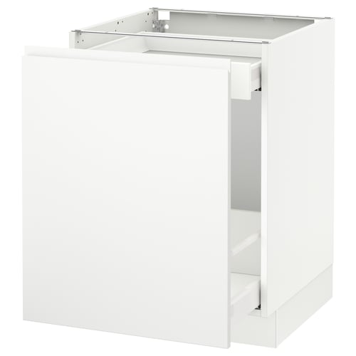 SEKTION white kitchen cabinet, modern design, sleek white finish, rectangular shape, with integrated handles.
