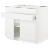 SEKTION / MAXIMERA Base cb f cktp/2 drs/2 frnt/1 drwr, white/Axstad matt white, 36x24x30 "