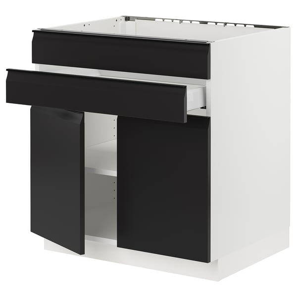 SEKTION / MAXIMERA Base cb f cktp/2 drs/2 frnt/1 drwr, white/Upplöv matt anthracite, 30x24x30 "