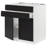 SEKTION / MAXIMERA Base cb f cktp/2 drs/2 frnt/1 drwr, white/Upplöv matt anthracite, 30x24x30 "