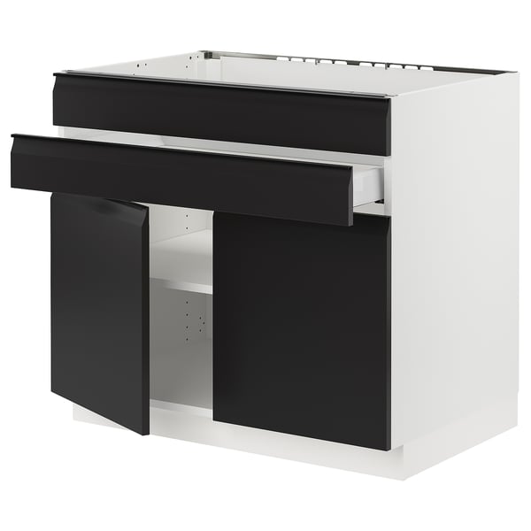 SEKTION / MAXIMERA Base cb f cktp/2 drs/2 frnt/1 drwr, white/Upplöv matt anthracite, 36x24x30 "