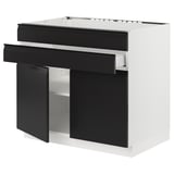 SEKTION / MAXIMERA Base cb f cktp/2 drs/2 frnt/1 drwr, white/Upplöv matt anthracite, 36x24x30 "