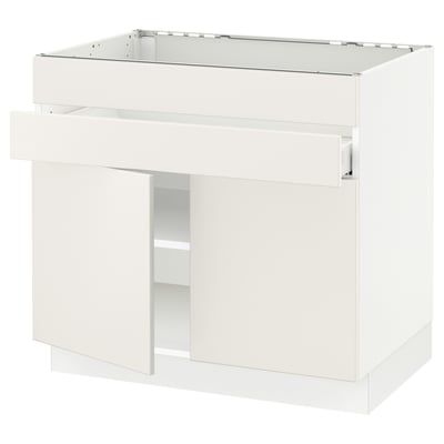 SEKTION / MAXIMERA Base cb f cktp/2 drs/2 frnt/1 drwr, white/Veddinge white, 36x24x30 "